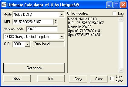 dct3 / dct4 calculator 5.4